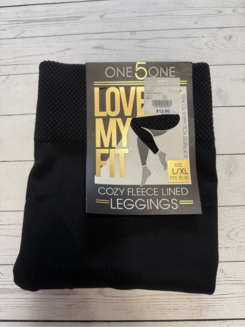 Fleece Lined Leggings - Black (L/XL)